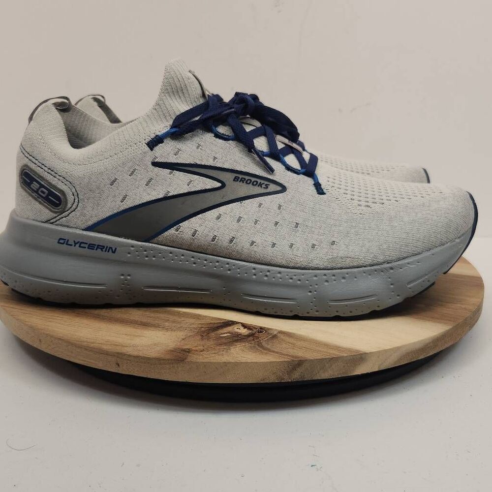 Brooks Mens Glycerin StealthFit 20 Running Shoes Gray Blue Size 11.5